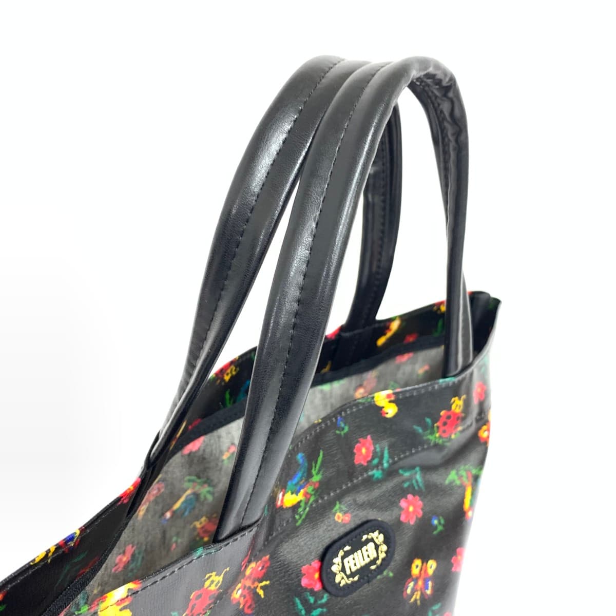 FEILER Mini Tote Bag Good Condition Heidi PVC Black Ladies 4