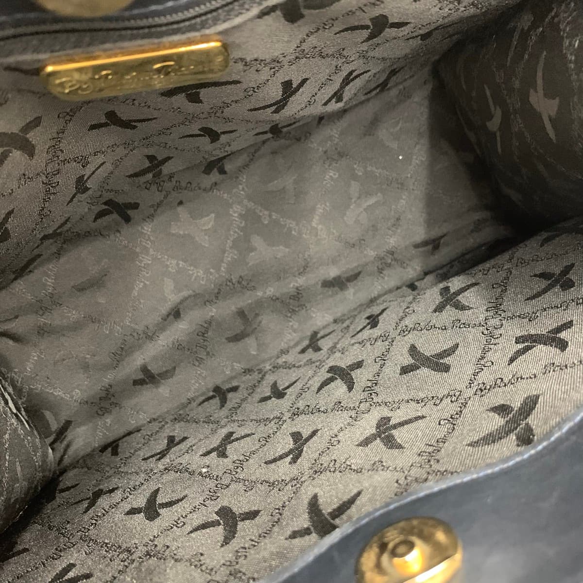 Paloma Picaso Tote Bag Kiss Logo Chain Leather Navy Women's 6