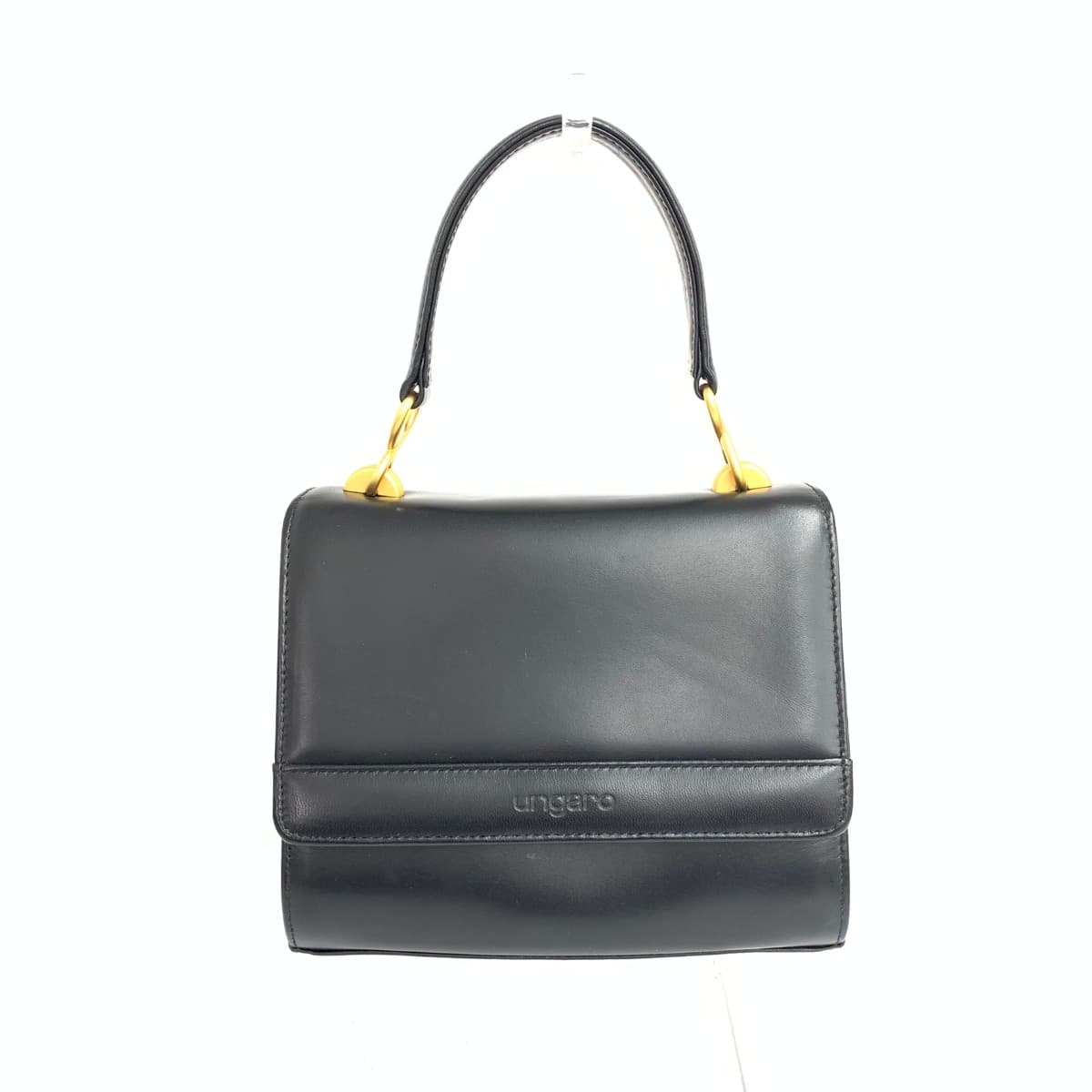 Ungaro fuchsia 2WAY handbag in good condition, leather, black, ladies