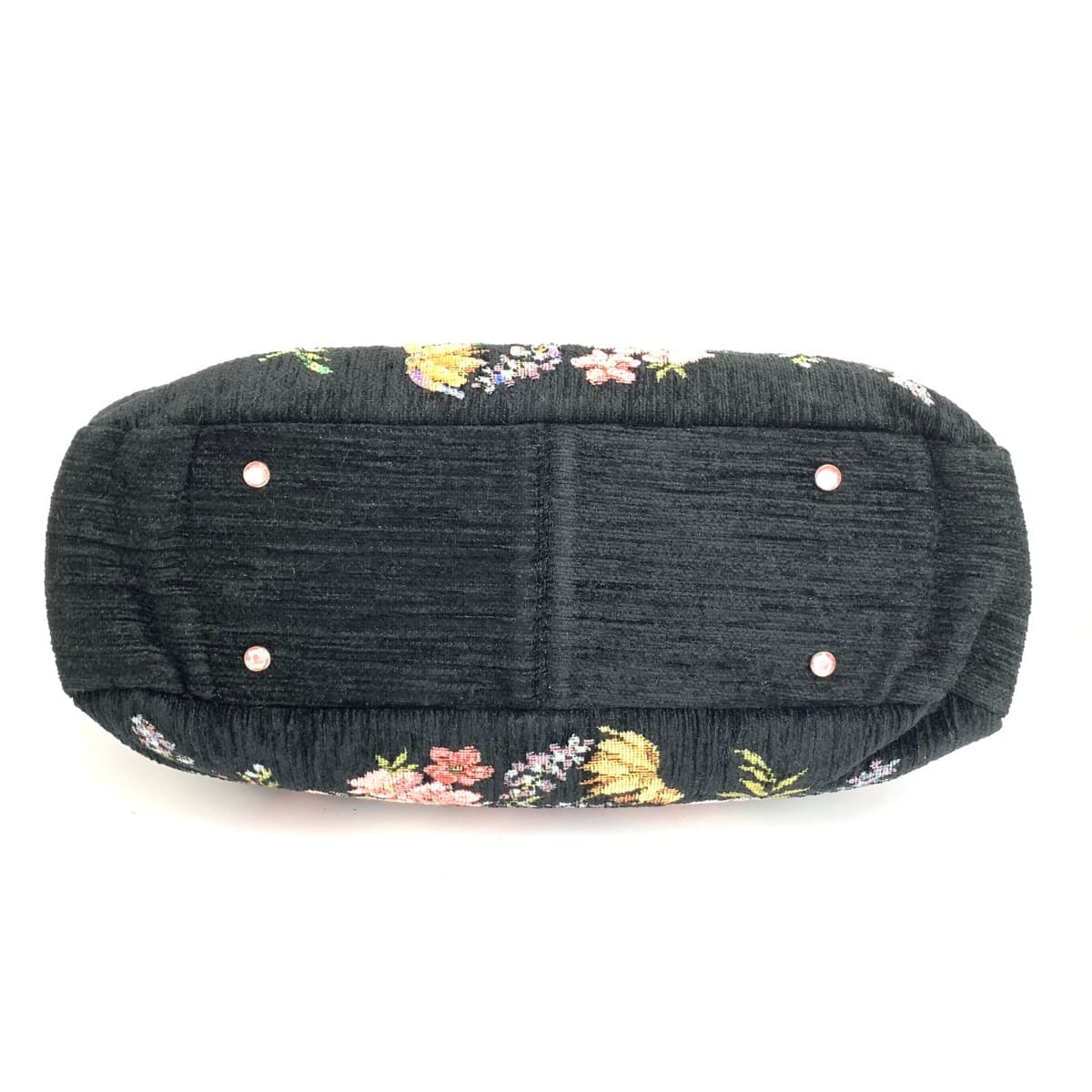 Think Bee tote bag in good condition, bouquet sequins beads, tapestry, black, ladies 5