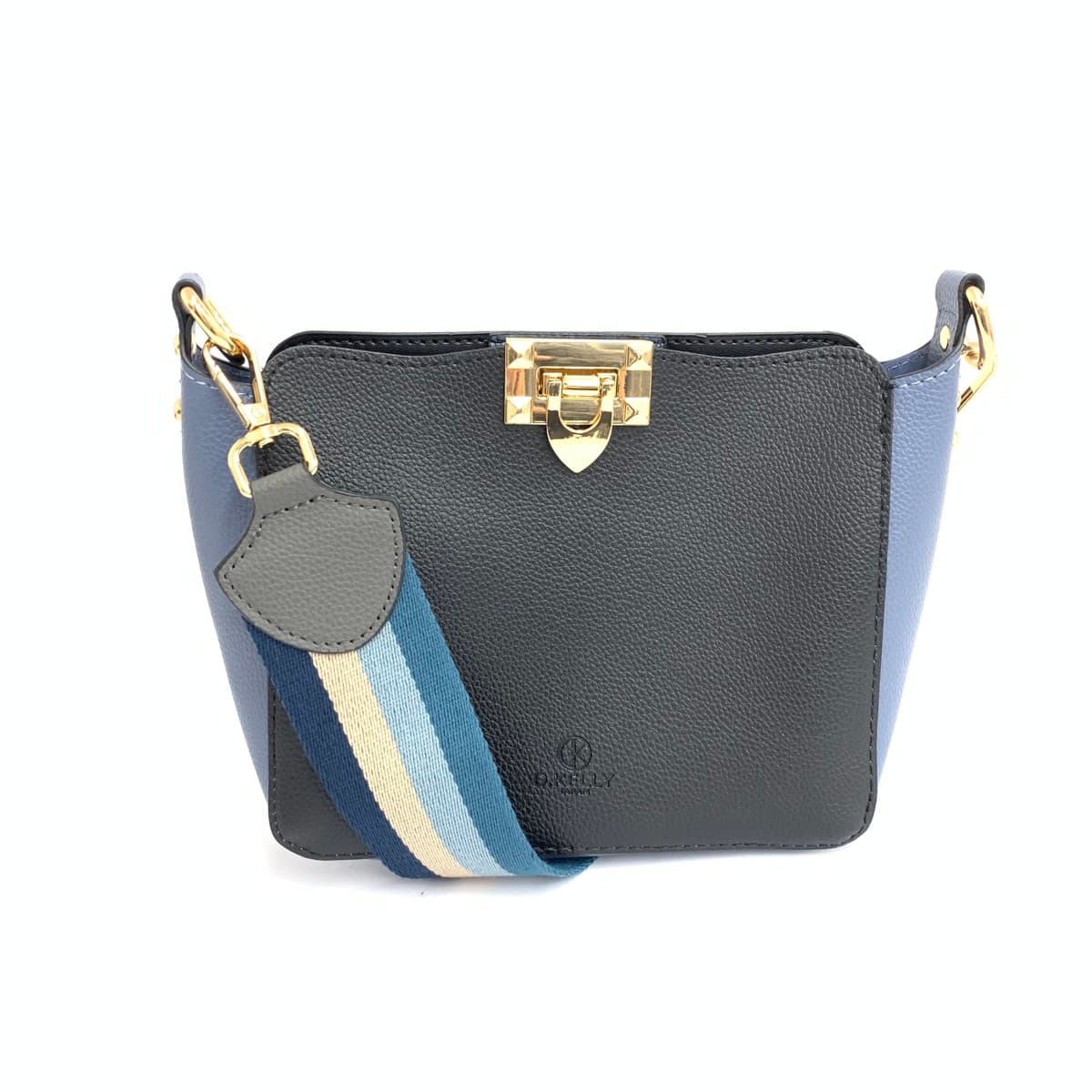 D.KELLY Mini Shoulder Bag Good Condition PVC Navy Women's