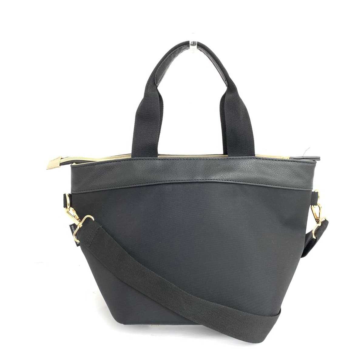 Quatre Saisons 2WAY bag in good condition, nylon, black, for ladies