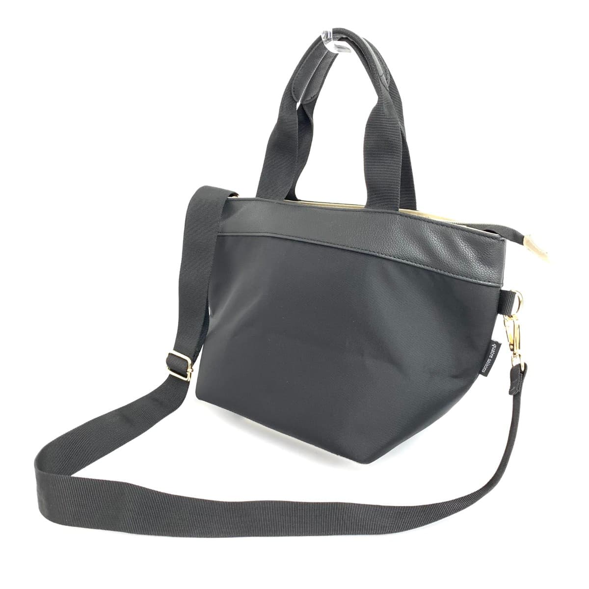 Quatre Saisons 2WAY bag in good condition, nylon, black, for ladies 3