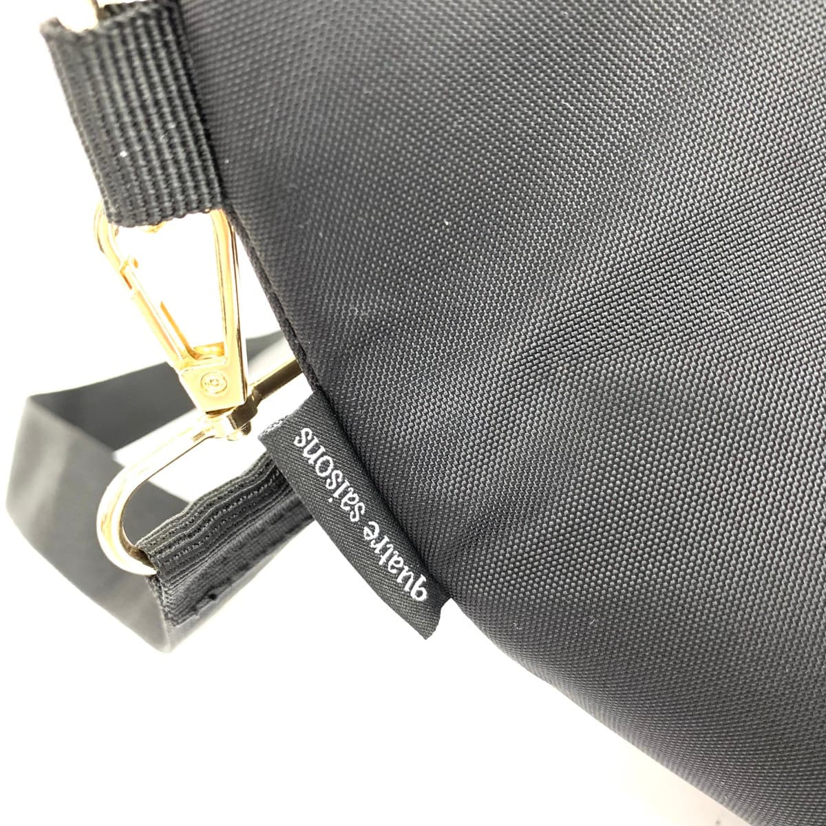 Quatre Saisons 2WAY bag in good condition, nylon, black, for ladies 6