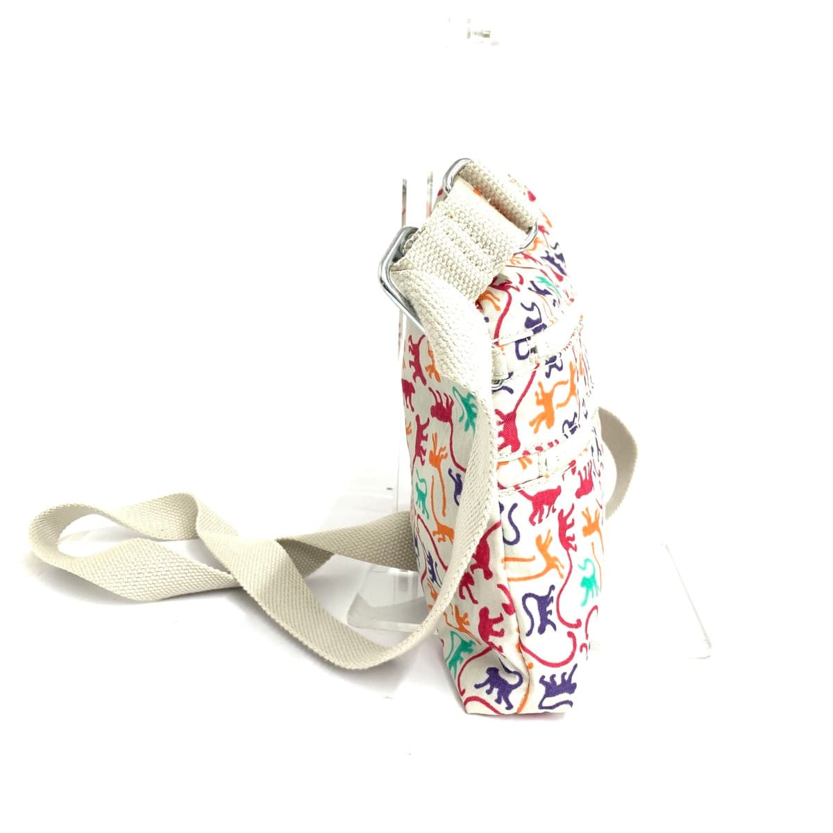 KIPLING Kipling Shoulder Bag Good Condition All-Over Pattern Nylon Beige Women's 2