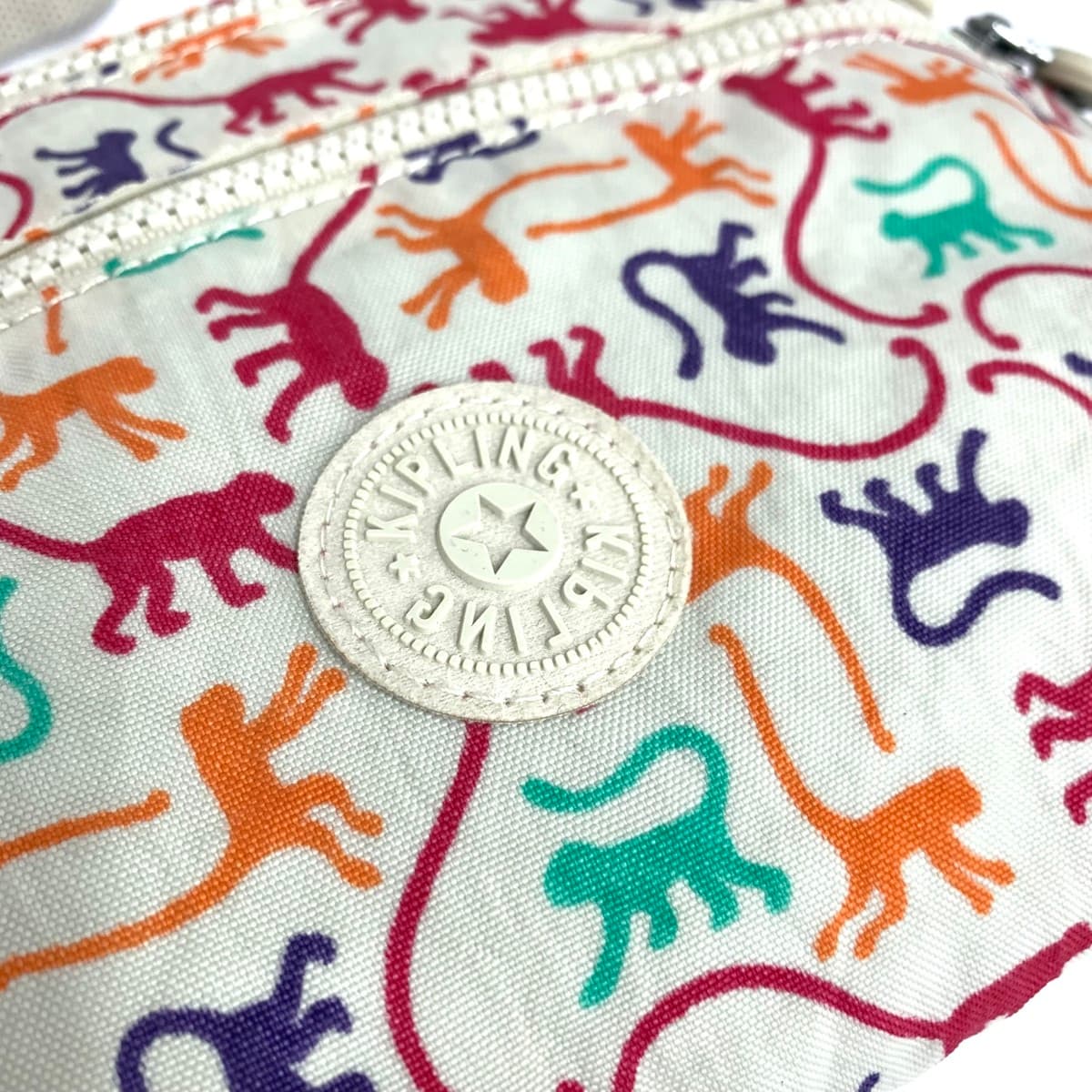 KIPLING Kipling Shoulder Bag Good Condition All-Over Pattern Nylon Beige Women's 5