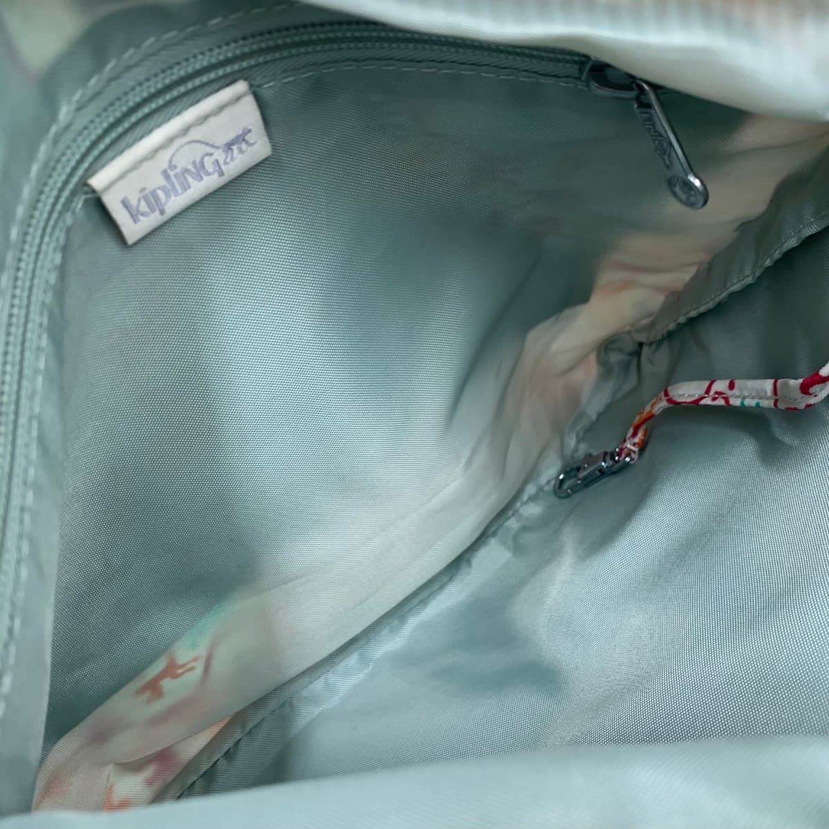 KIPLING Kipling Shoulder Bag Good Condition All-Over Pattern Nylon Beige Women's 7