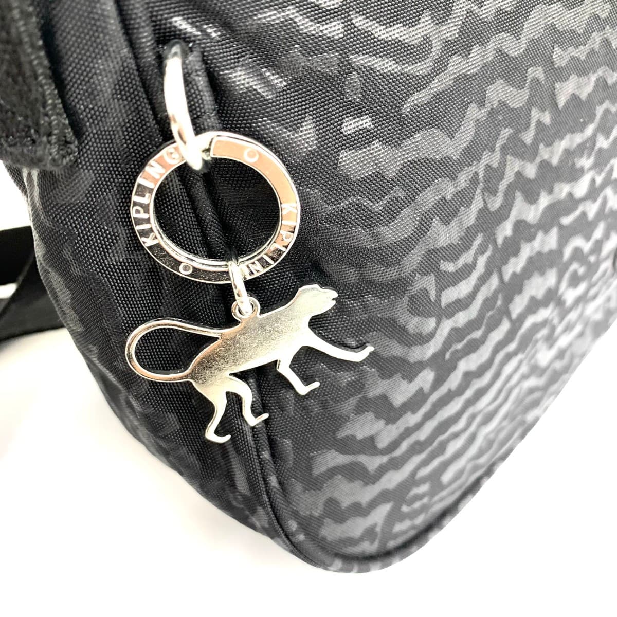 KIPLING Kipling Mini Shoulder Bag Unused Item All-over Pattern Nylon Black Ladies 6