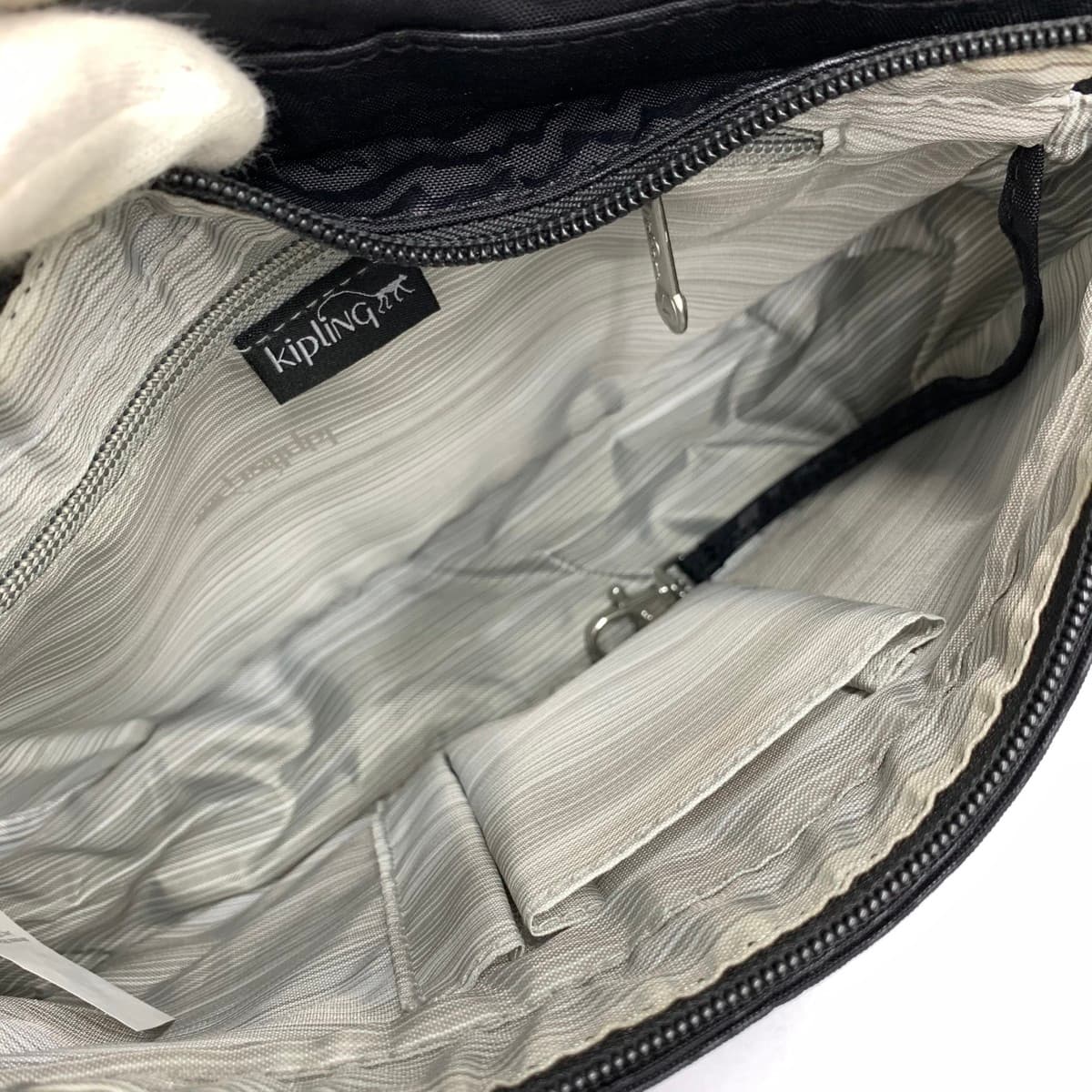 KIPLING Kipling Mini Shoulder Bag Unused Item All-over Pattern Nylon Black Ladies 7