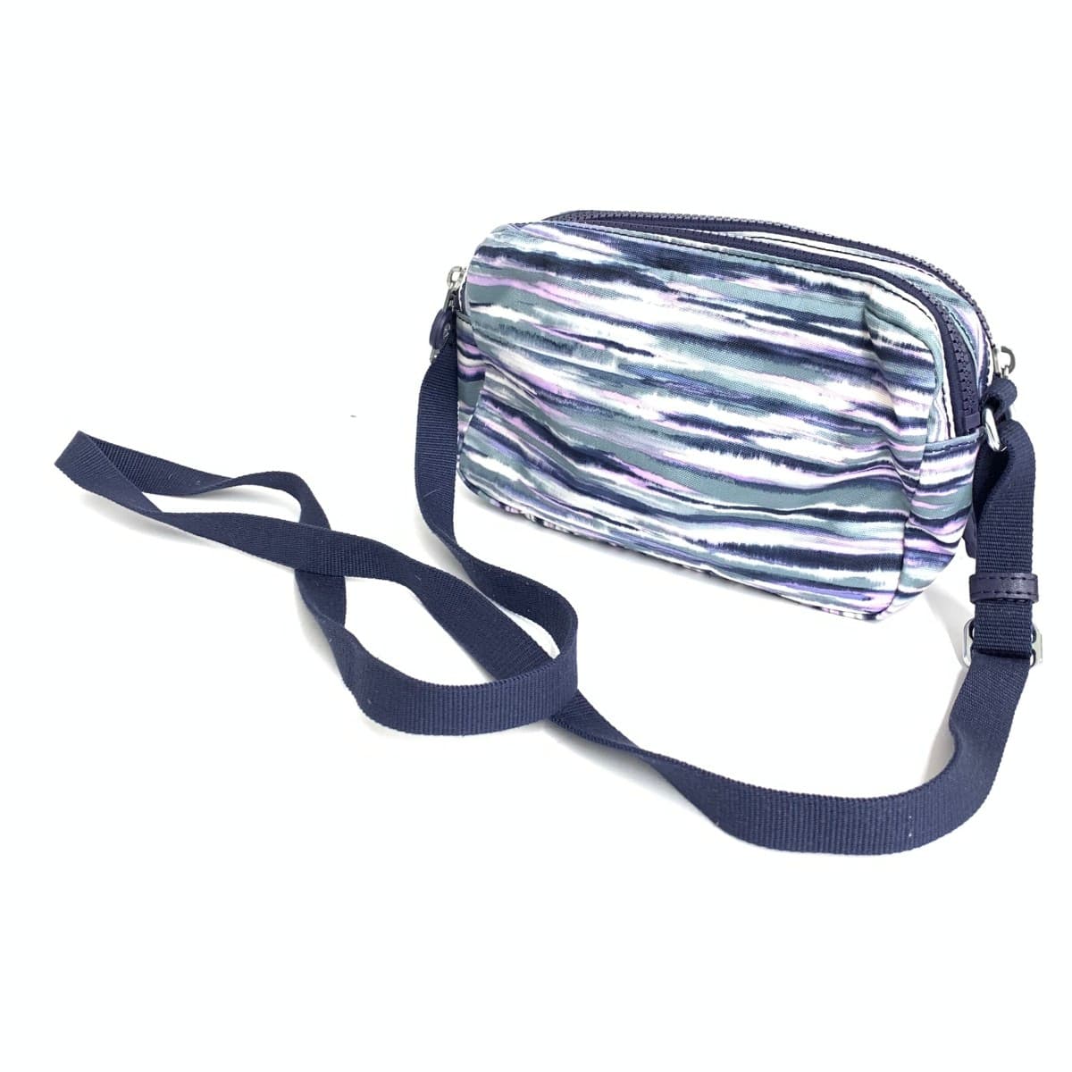 KIPLING Mini Shoulder Bag Good Condition All-over Pattern Nylon Navy Women's 3