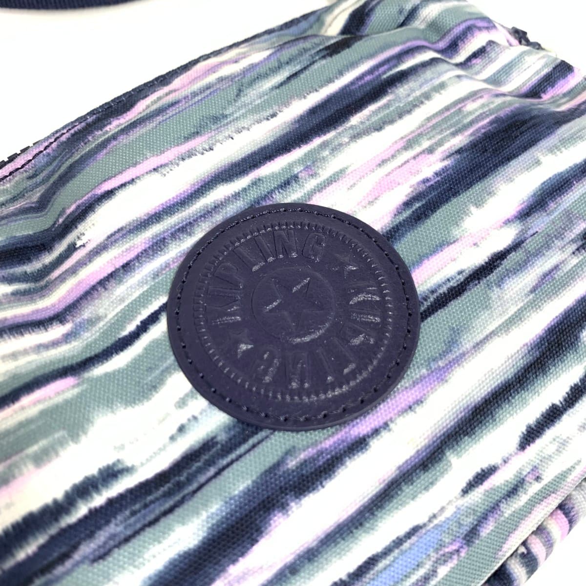 KIPLING Mini Shoulder Bag Good Condition All-over Pattern Nylon Navy Women's 6