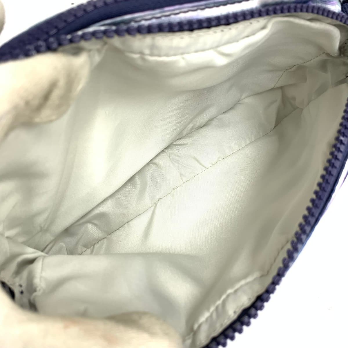 KIPLING Mini Shoulder Bag Good Condition All-over Pattern Nylon Navy Women's 7