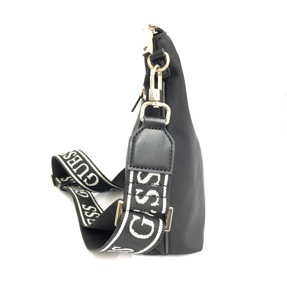 GUESS Guess Shoulder Bag Good Condition Logo Hardware Nylon NN9676014 Black Women's 2