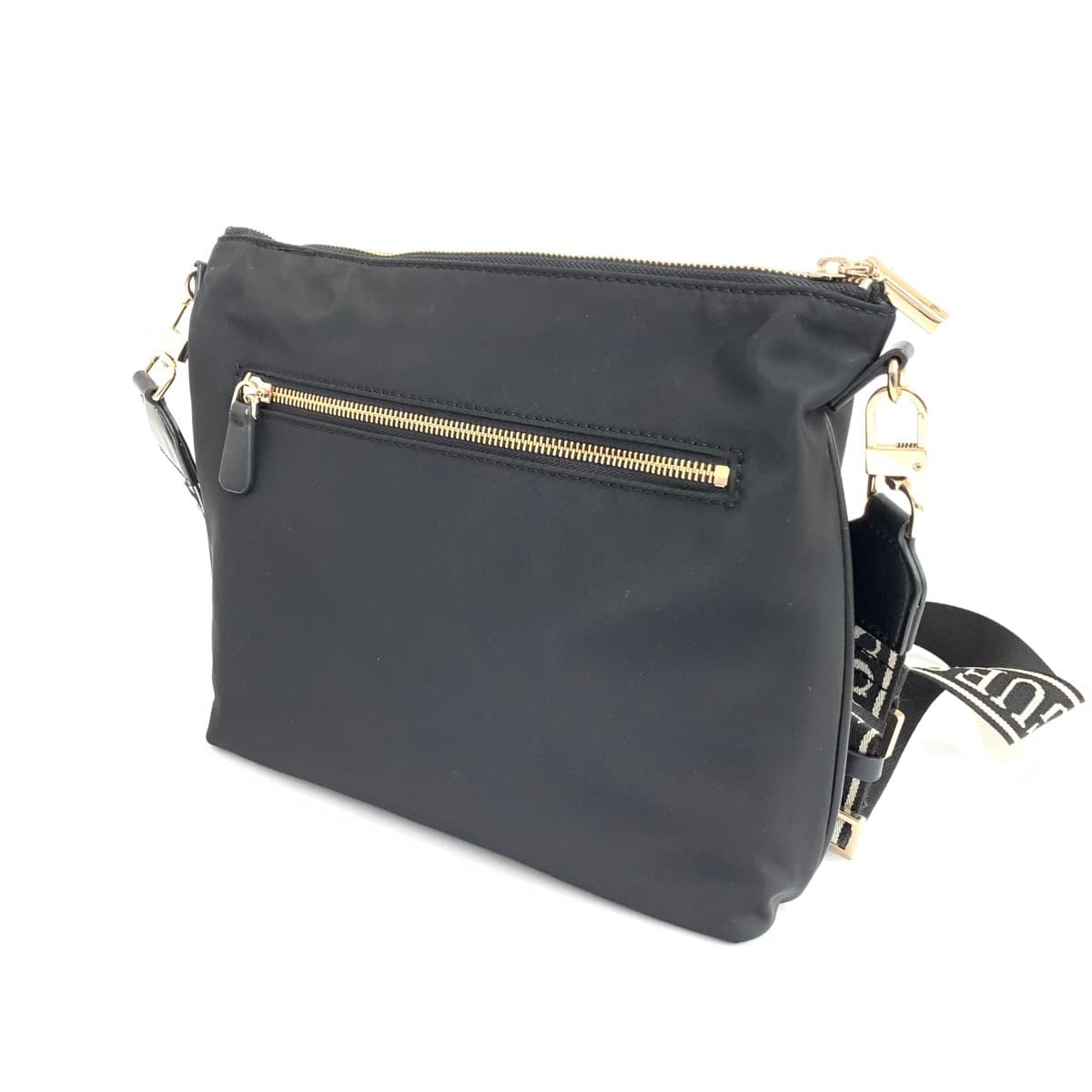 GUESS Guess Shoulder Bag Good Condition Logo Hardware Nylon NN9676014 Black Women's 3