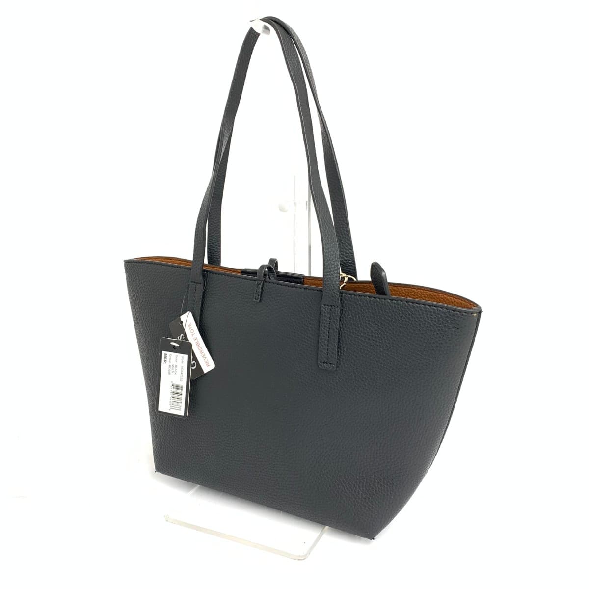 GUESS Reversible Tote Bag Unused Item Logo PVC Black Women's 3