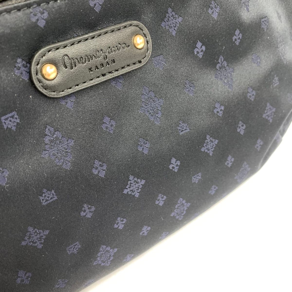 Memesawa Bag 2WAY Shoulder Bag Unused Item All-over Pattern Nylon Black Ladies 6