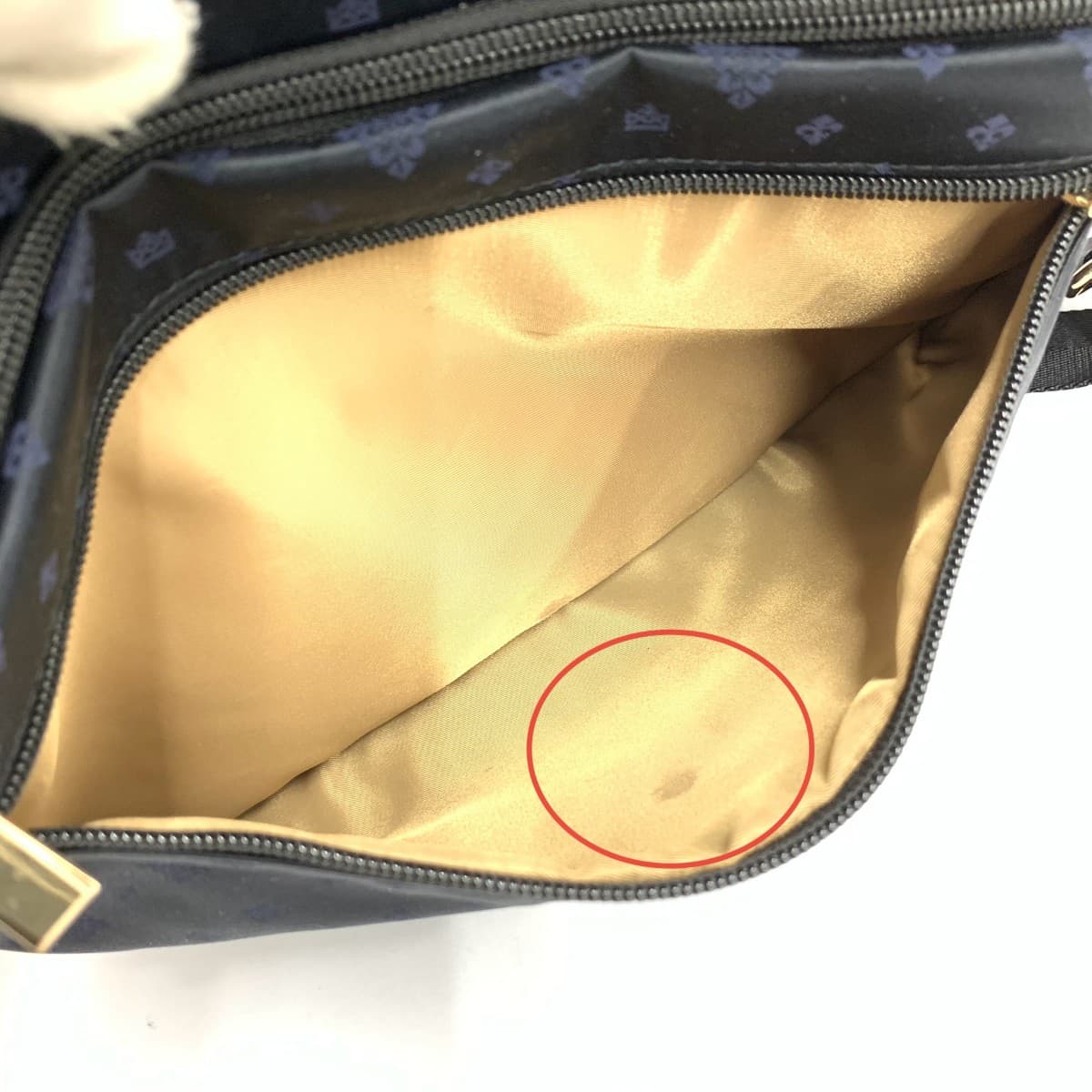 Memesawa Bag 2WAY Shoulder Bag Unused Item All-over Pattern Nylon Black Ladies 9