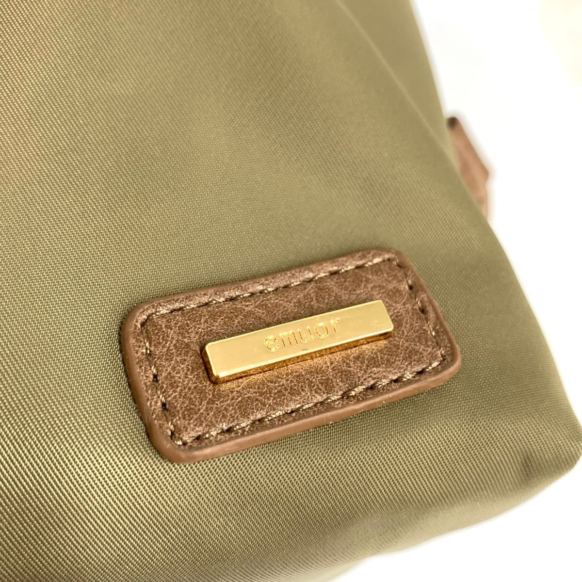 Emuor 2WAY backpack unused item nylon beige women's 5