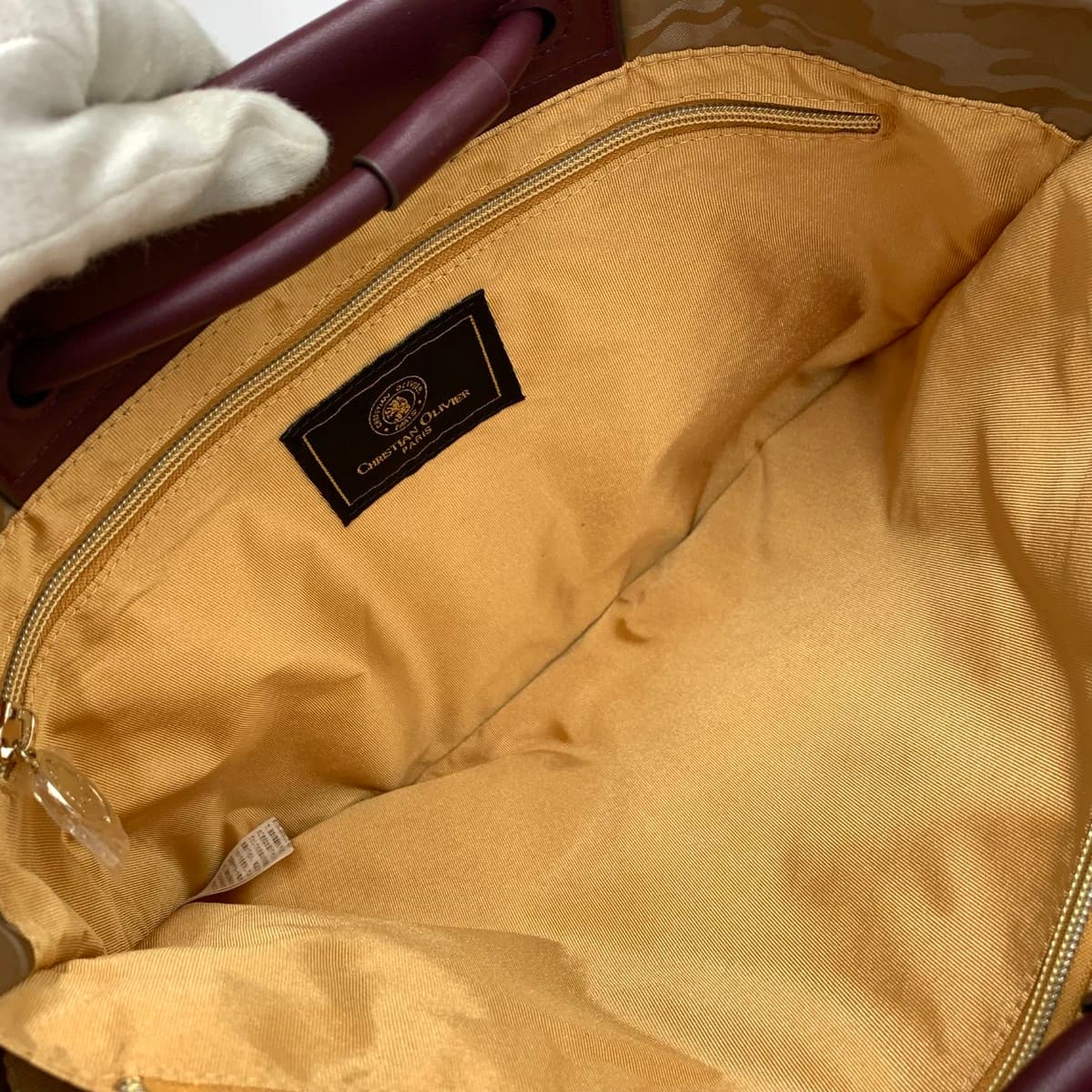 CHRISTIAN OLIVIER 2WAY Tote Bag Unused Camouflage Nylon Beige Women's 8