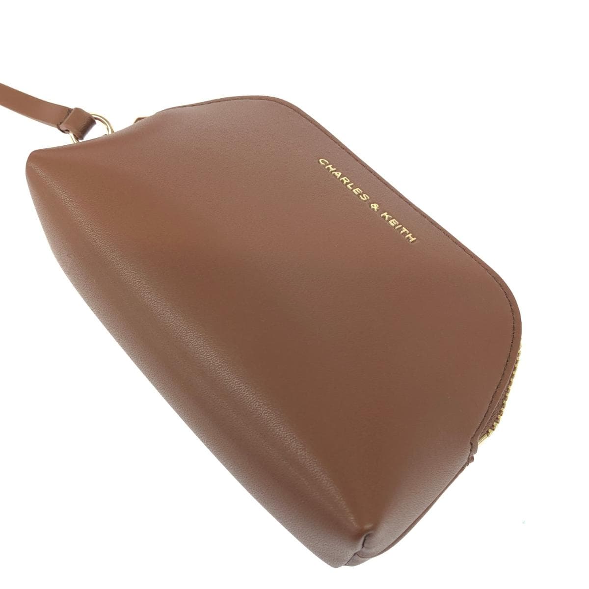 CHARLES&KEITH 2WAY bag in good condition, PVC, brown 6