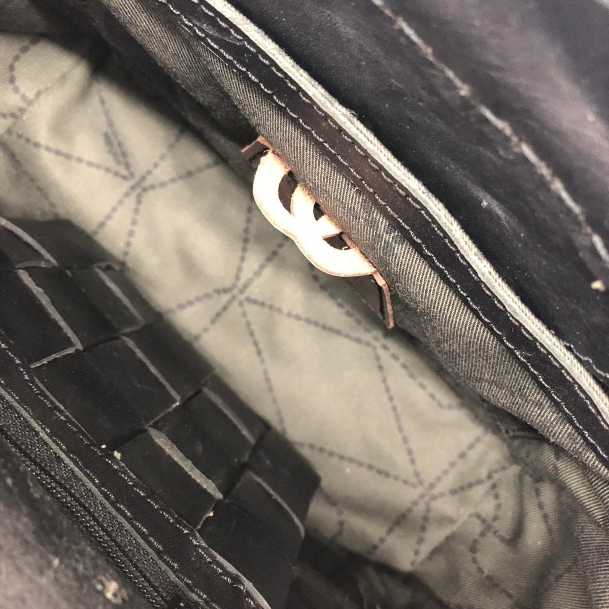 Robita tote bag, woven leather, black 4