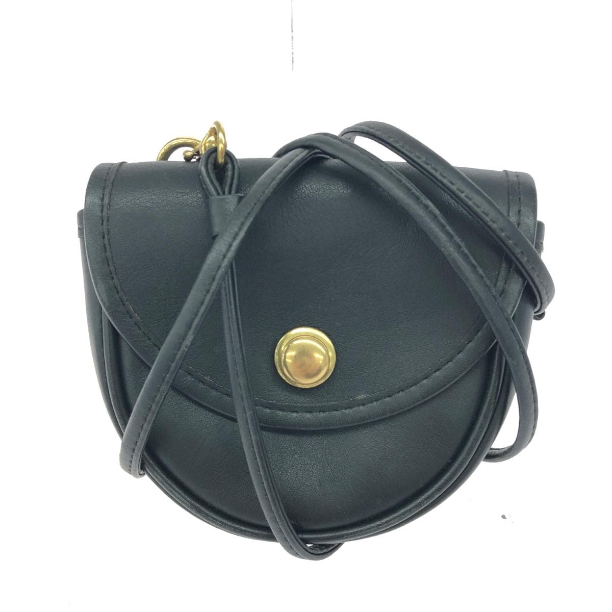 COACH Shoulder Bag / Germany Hook Leather 0029-048 Black Ladies