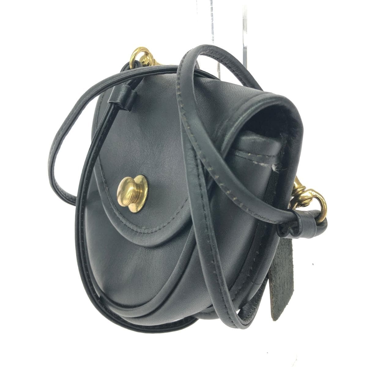 COACH Shoulder Bag / Germany Hook Leather 0029-048 Black Ladies 3