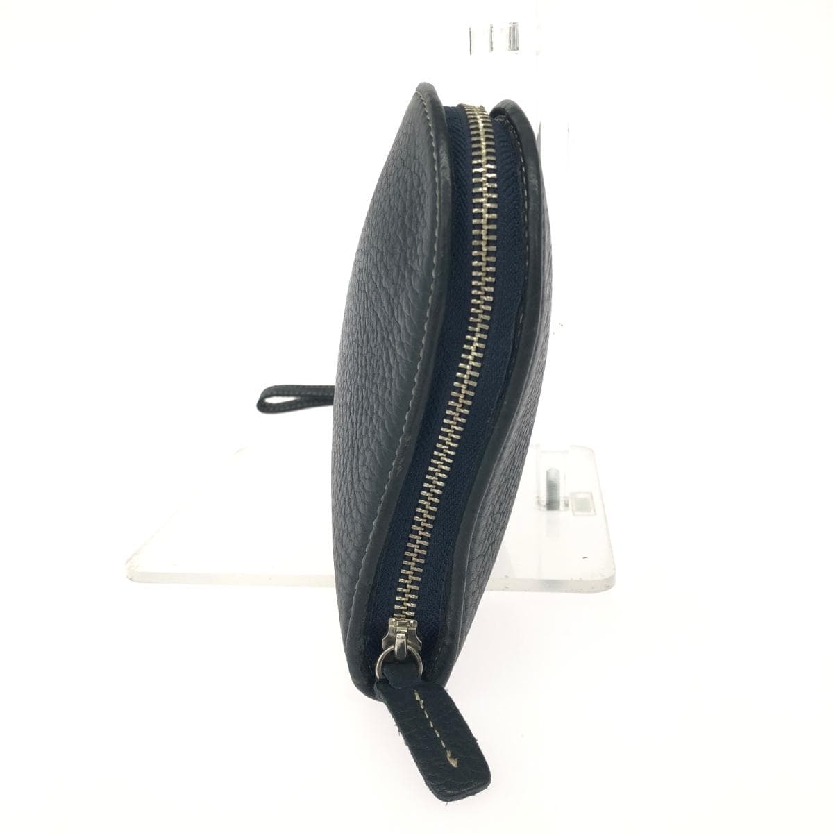 TRION Clutch Bag Leather Navy Men's 2