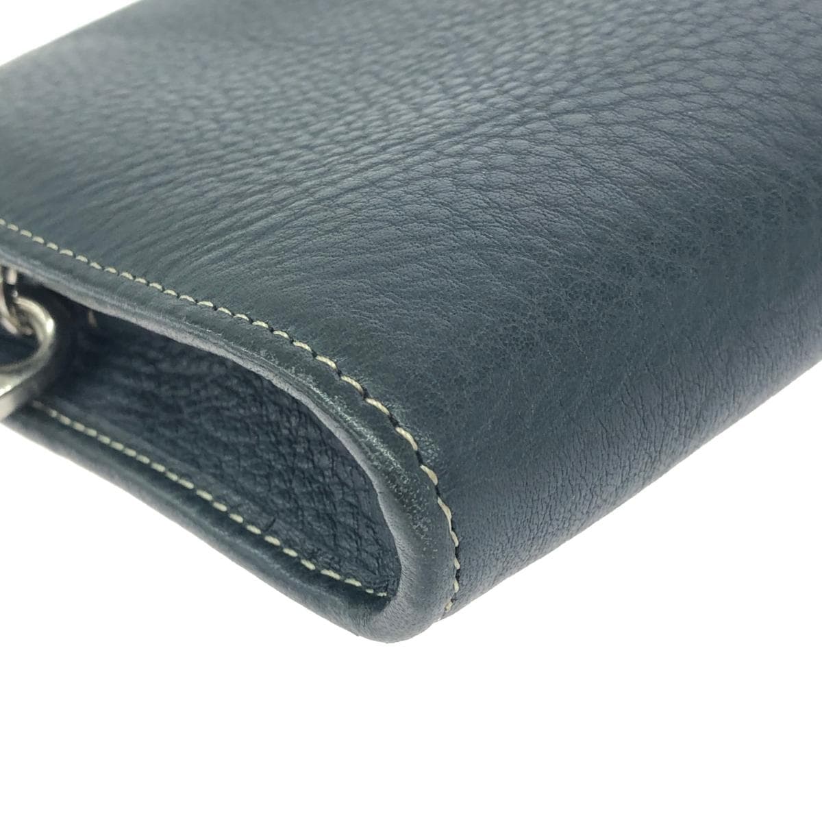 TRION Clutch Bag Leather Navy Men's 5