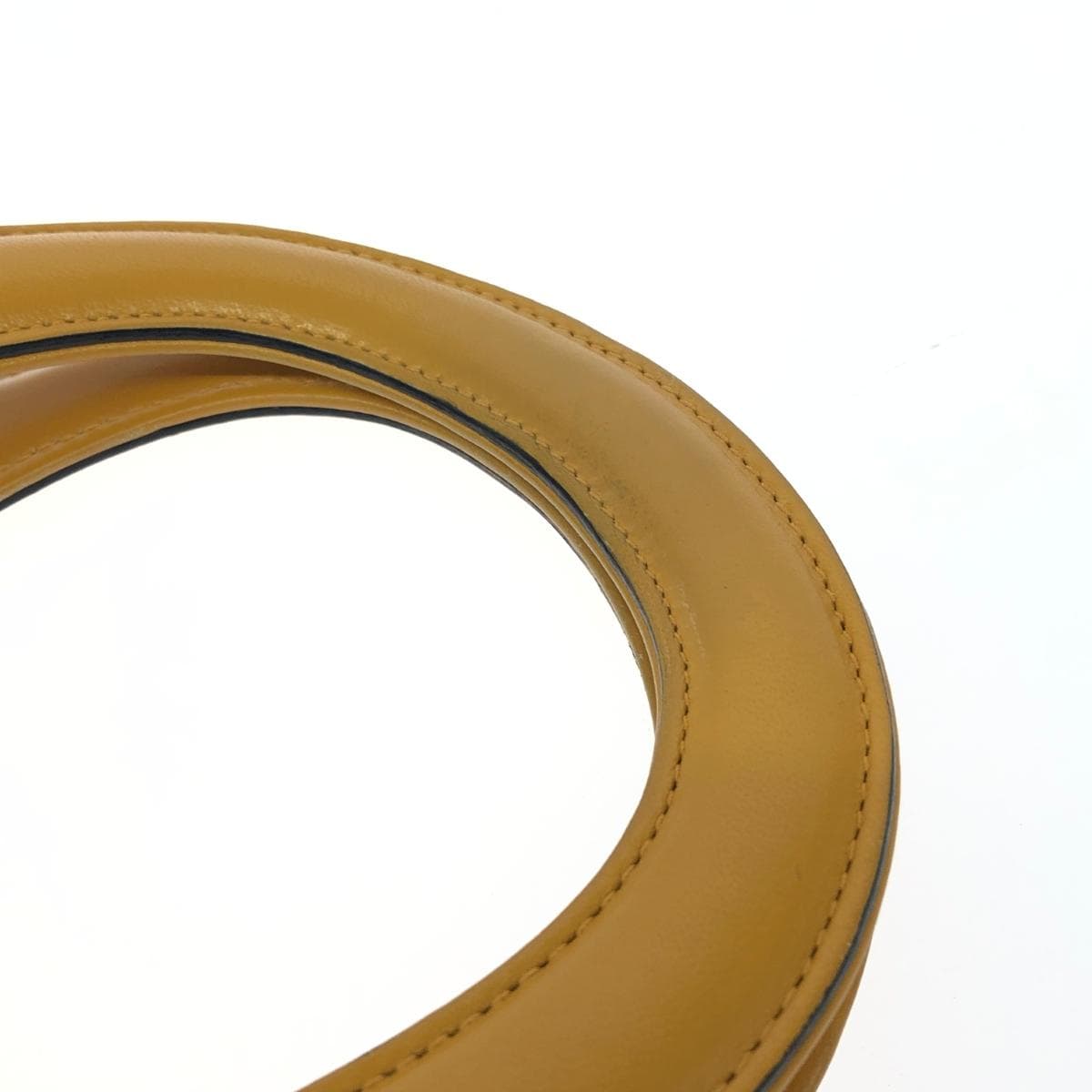 PELLE BORSA Handbag Good Condition Leather Yellow Women's 6