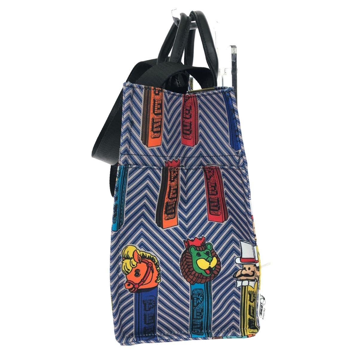 ear PAPILLONNER Tote Bag / Pets Collaboration Good Condition Nylon × Leather Navy Ladies 2