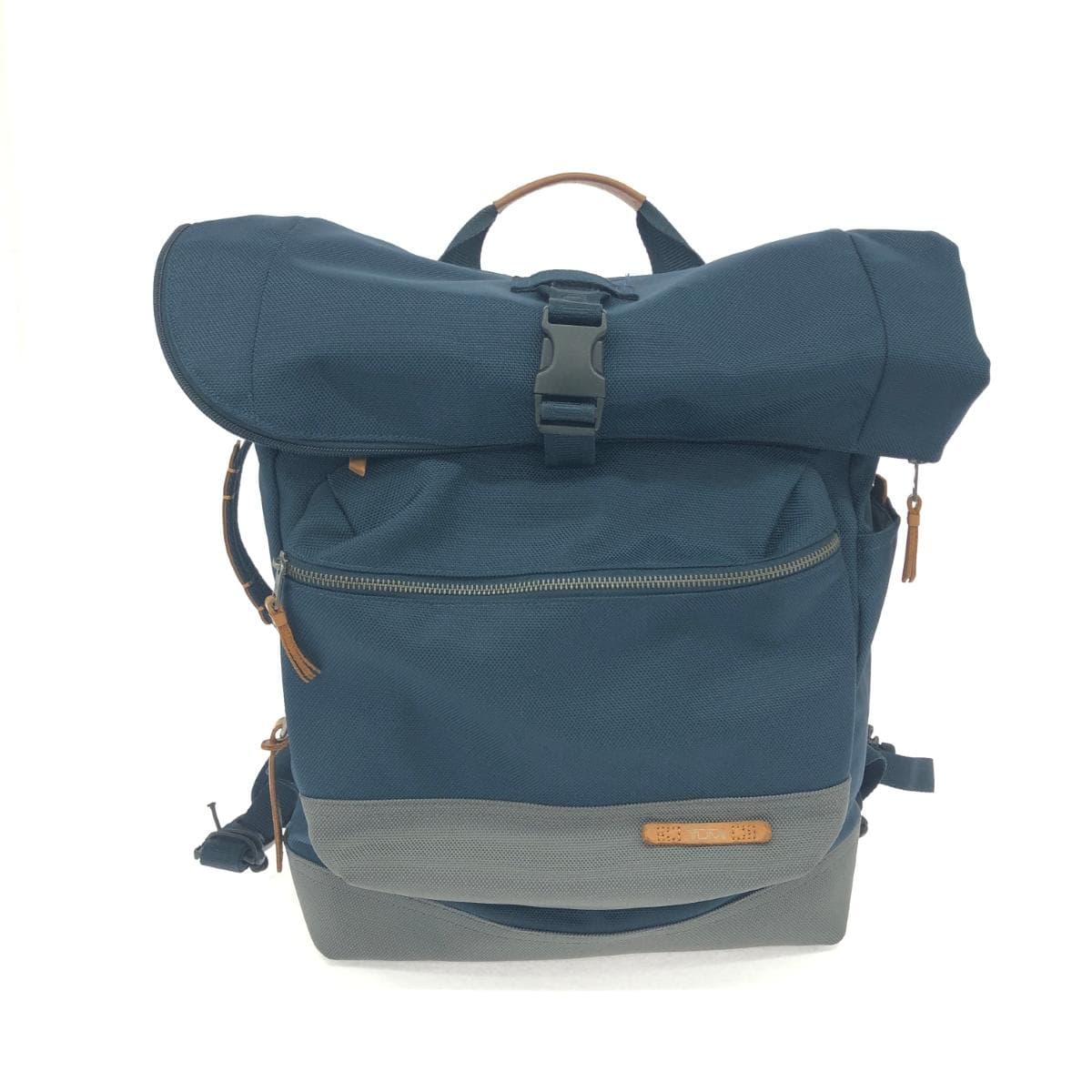 TUMI Roll Top Backpack in Good Condition, Nylon 61080, Navy, Men's