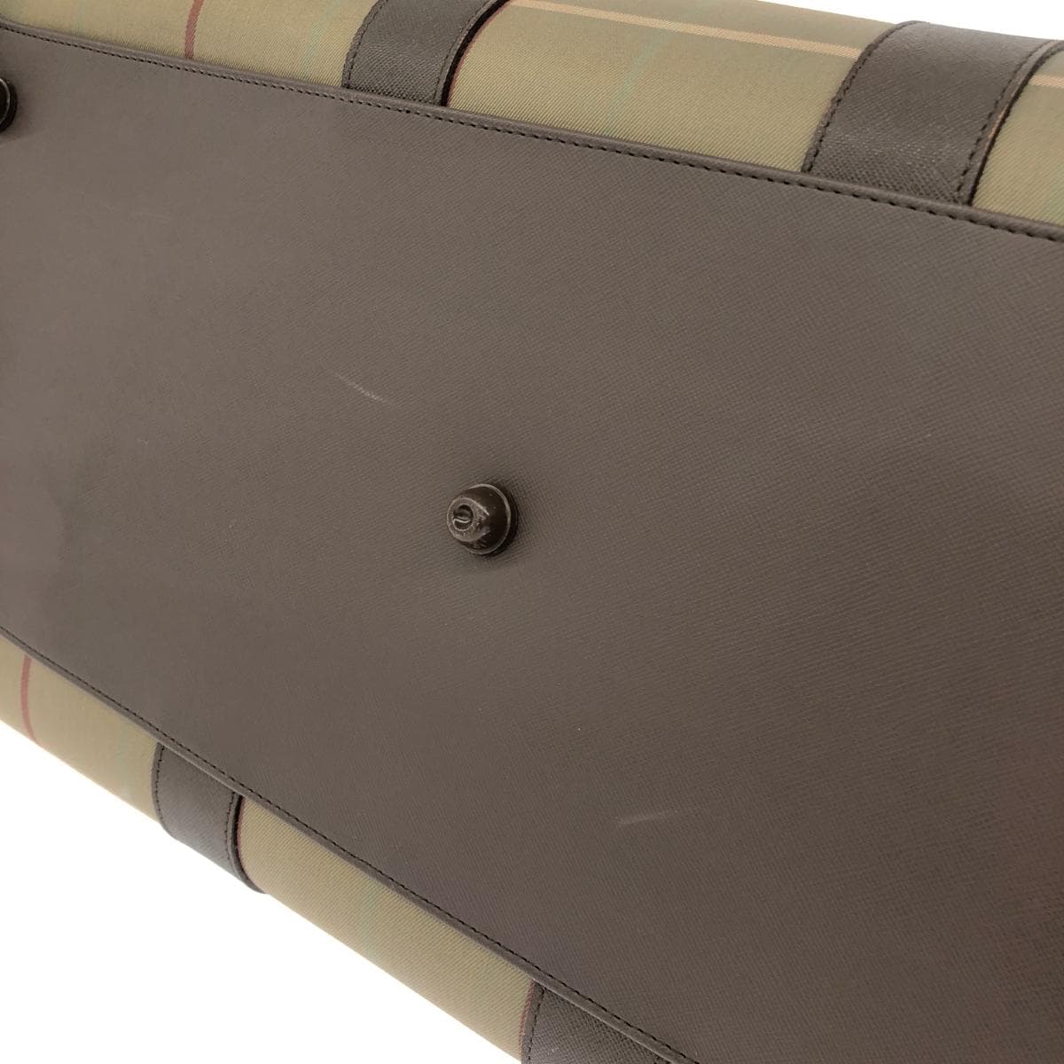 Burberry Boston Bag   Check Pattern    Brown Unisex 6