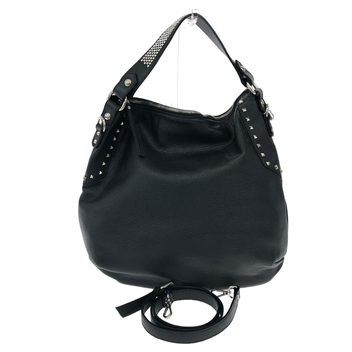 GIANNI NOTARO 2-Way Bag - Good Condition  Studs/Leather    Black Women's