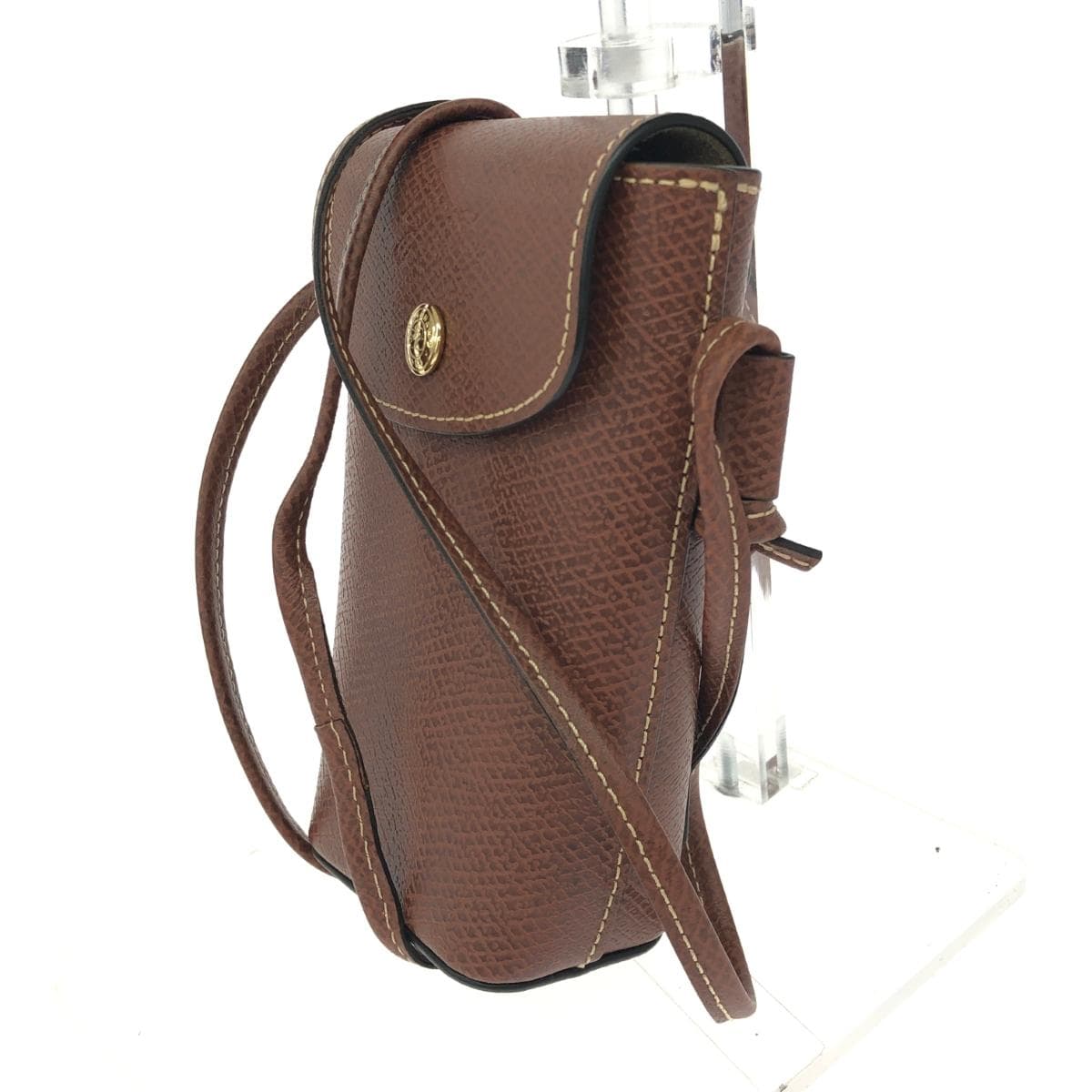 LONGCHAMP Mini Shoulder Bag / Épuré - Like-new condition - Leather - Brown - Women's 3