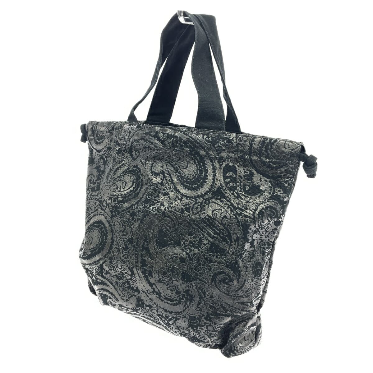 IKITSUKE Tote Bag - Good Condition - Canvas - Paisley Pattern - Black - Women's 3