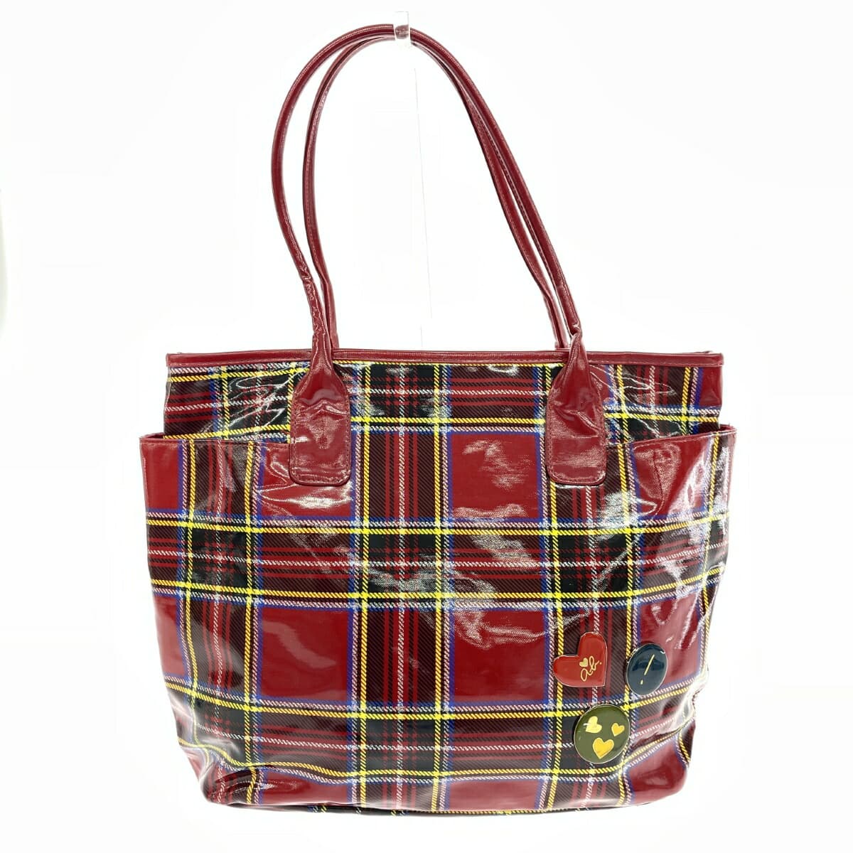 agnes b. Tote Bag   Check Pattern Nylon    Red Women's