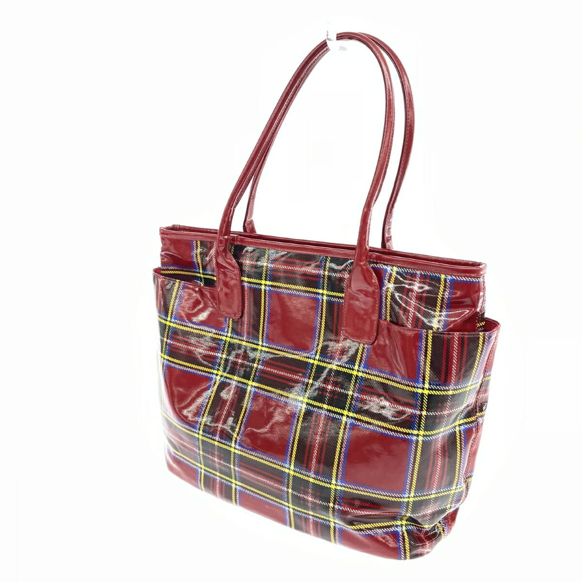 agnes b. Tote Bag   Check Pattern Nylon    Red Women's 3