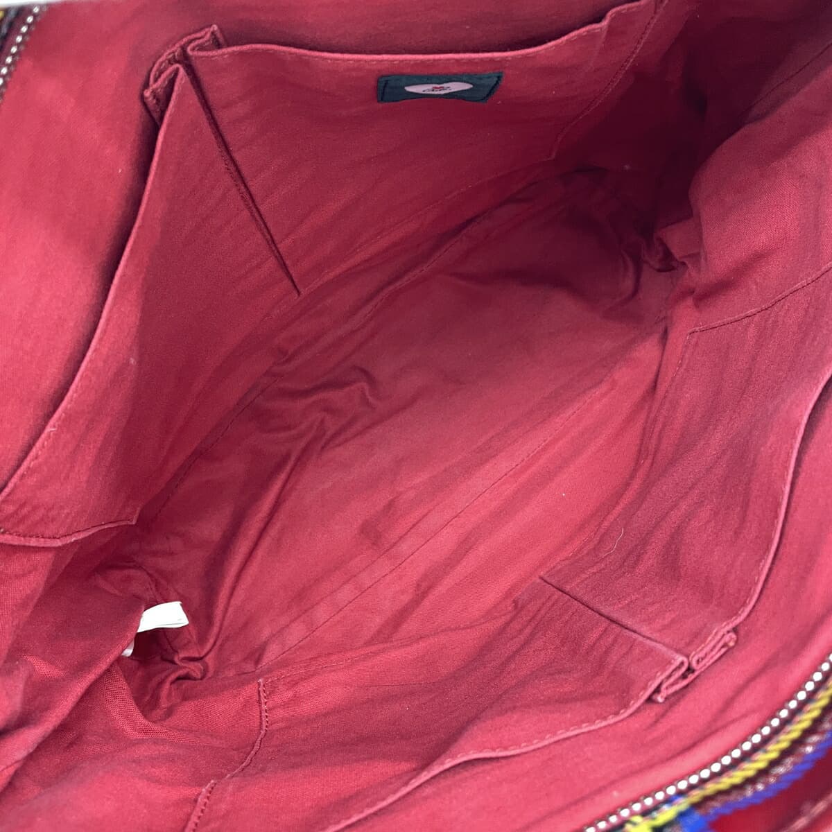 agnes b. Tote Bag   Check Pattern Nylon    Red Women's 6