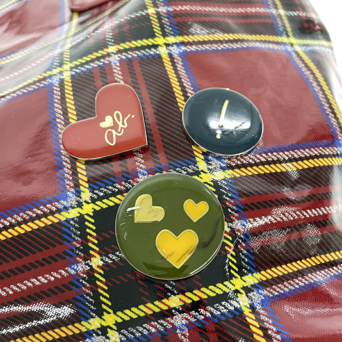 agnes b. Tote Bag   Check Pattern Nylon    Red Women's 7