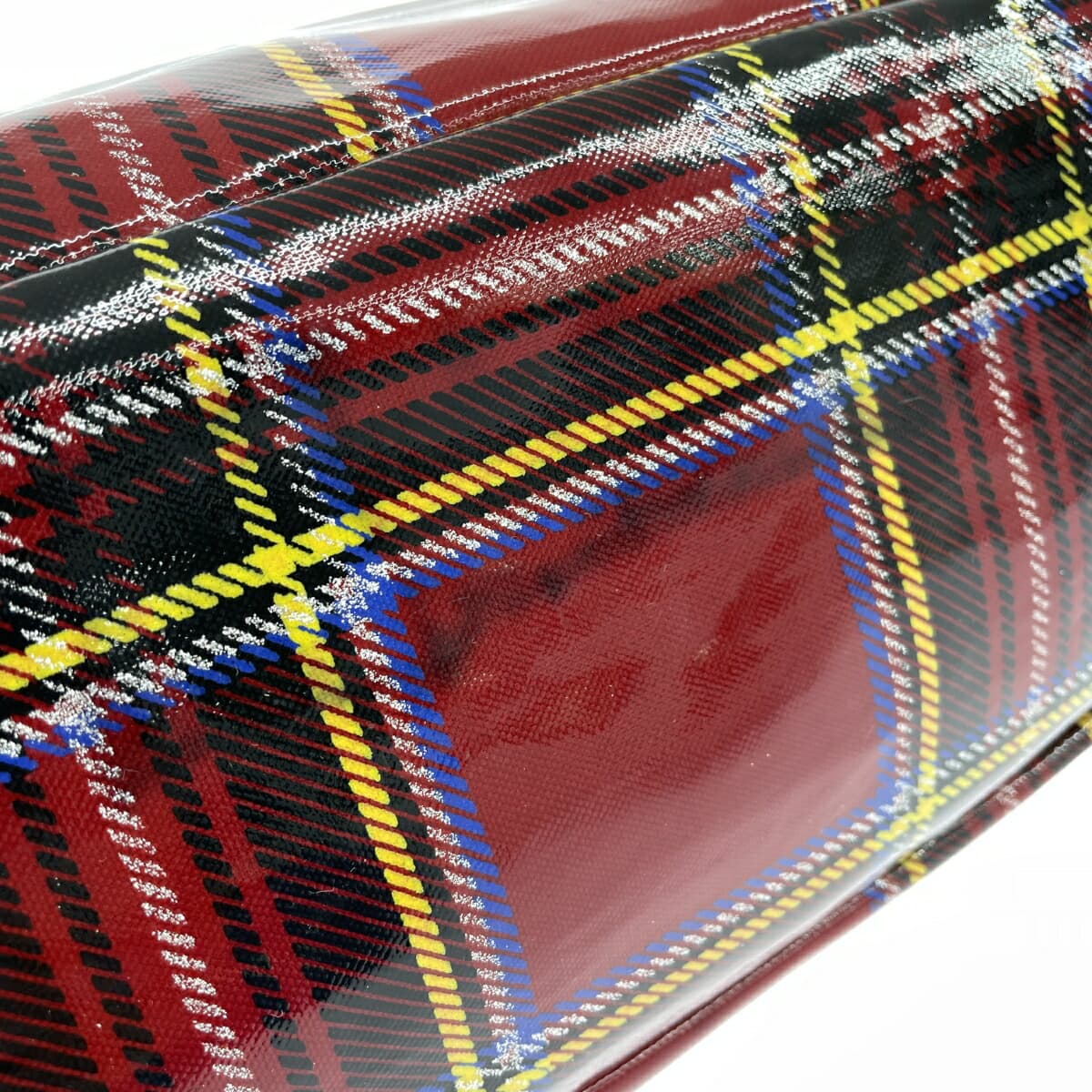 agnes b. Tote Bag   Check Pattern Nylon    Red Women's 8