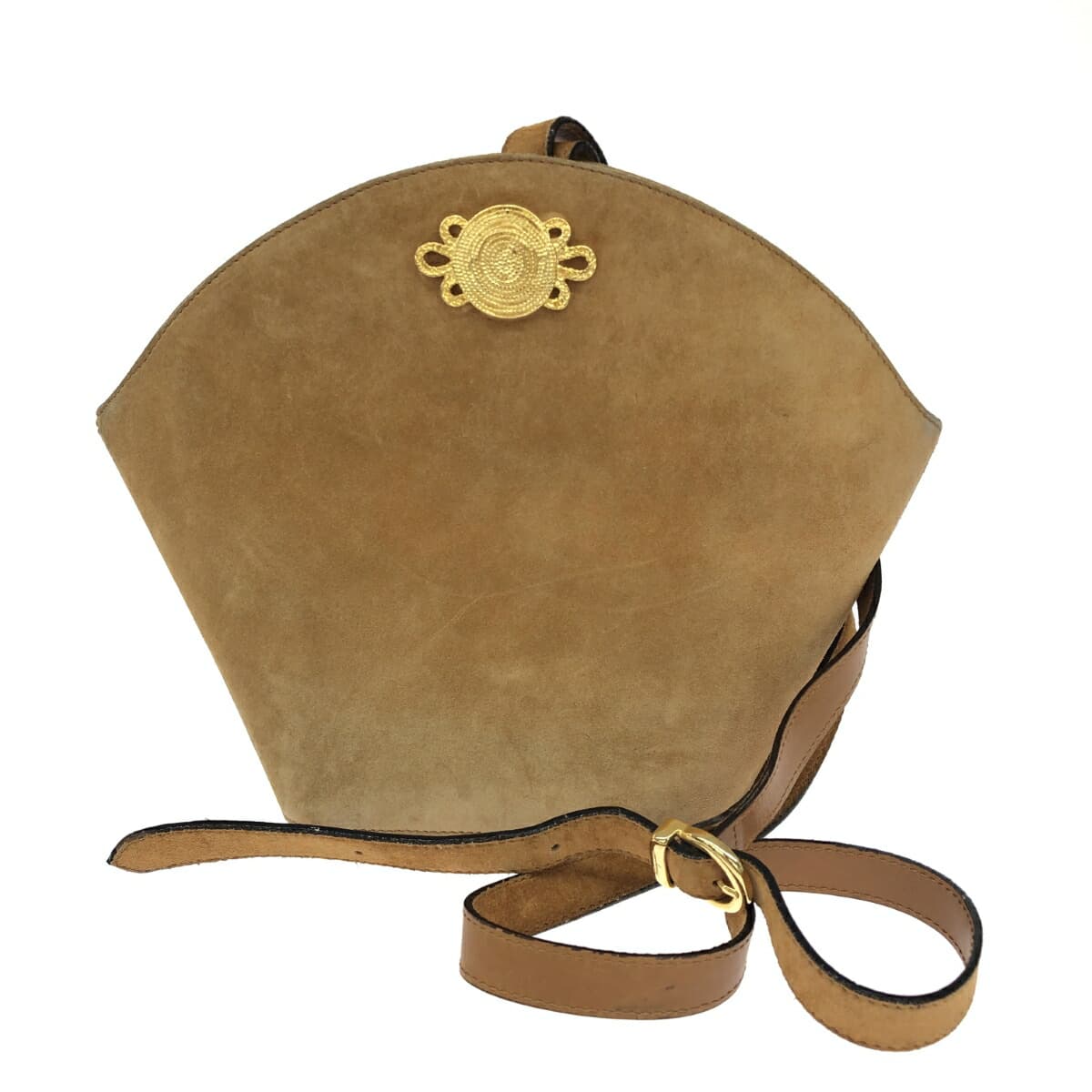 Salvatore Ferragamo Shoulder Bag   Suede Q211048 / Vintage   Brown Women's