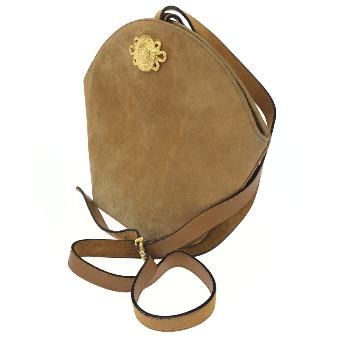 Salvatore Ferragamo Shoulder Bag   Suede Q211048 / Vintage   Brown Women's 3