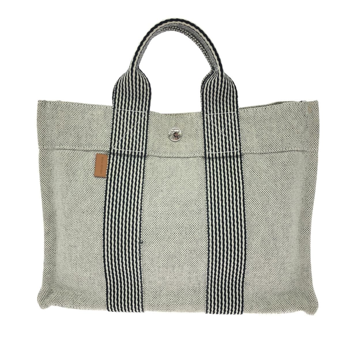 HERMES Handbag   New Folto PM / Canvas    White Women's