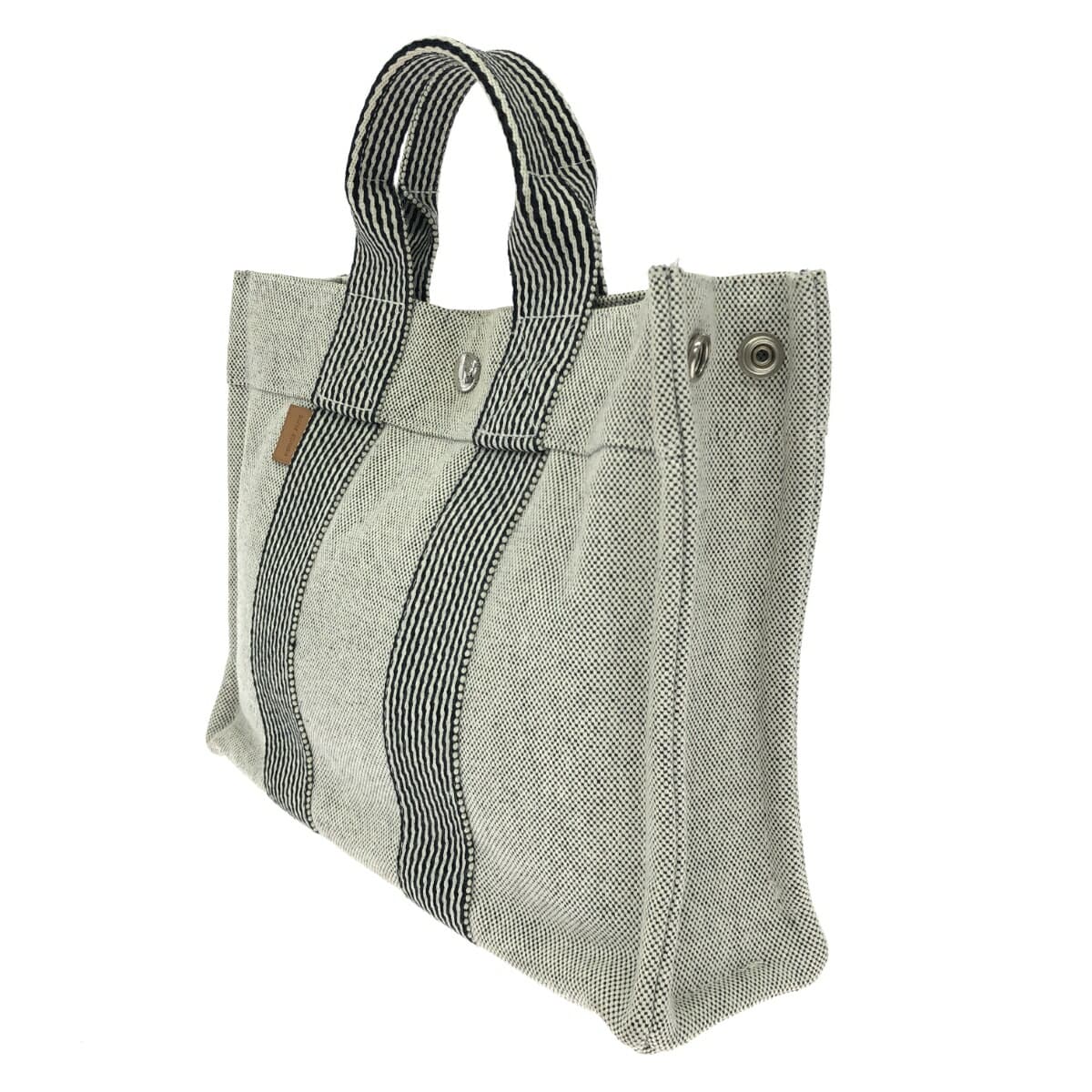 HERMES Handbag   New Folto PM / Canvas    White Women's 3