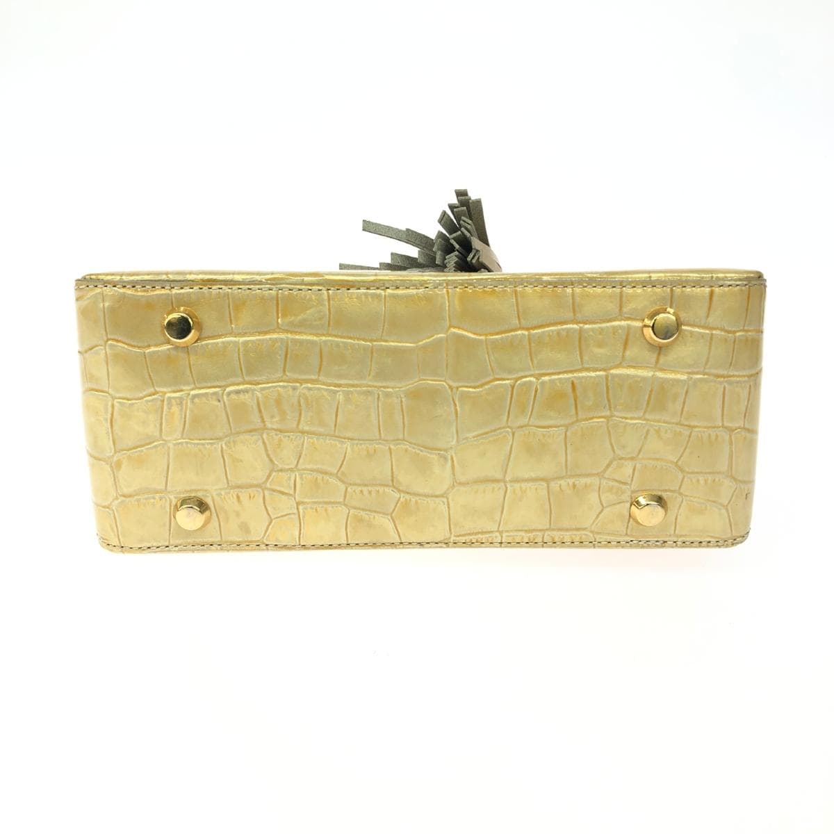 DAKS LONDON Handbag Good Condition Enamel Gold Color Women's 5