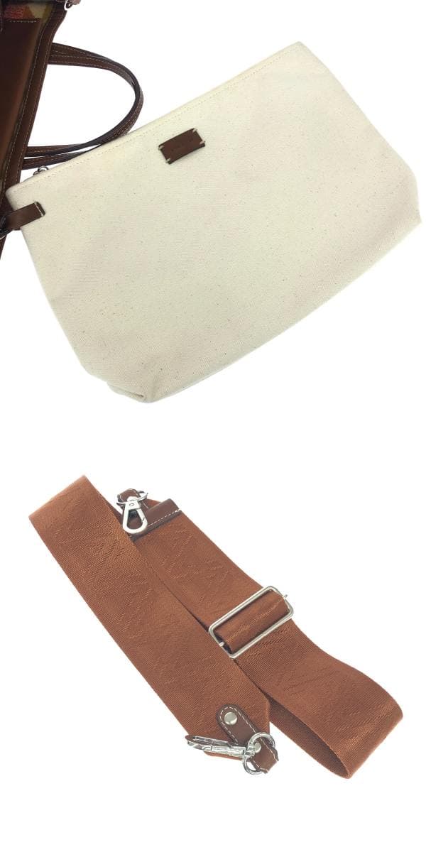 PENDLETON 2WAY Bag / Avocation Collaboration Wool × Leather Beige Women's 10