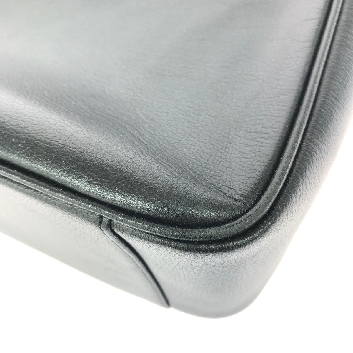 MILA SCHON Handbag Embossed M Logo Leather Black Women's 10