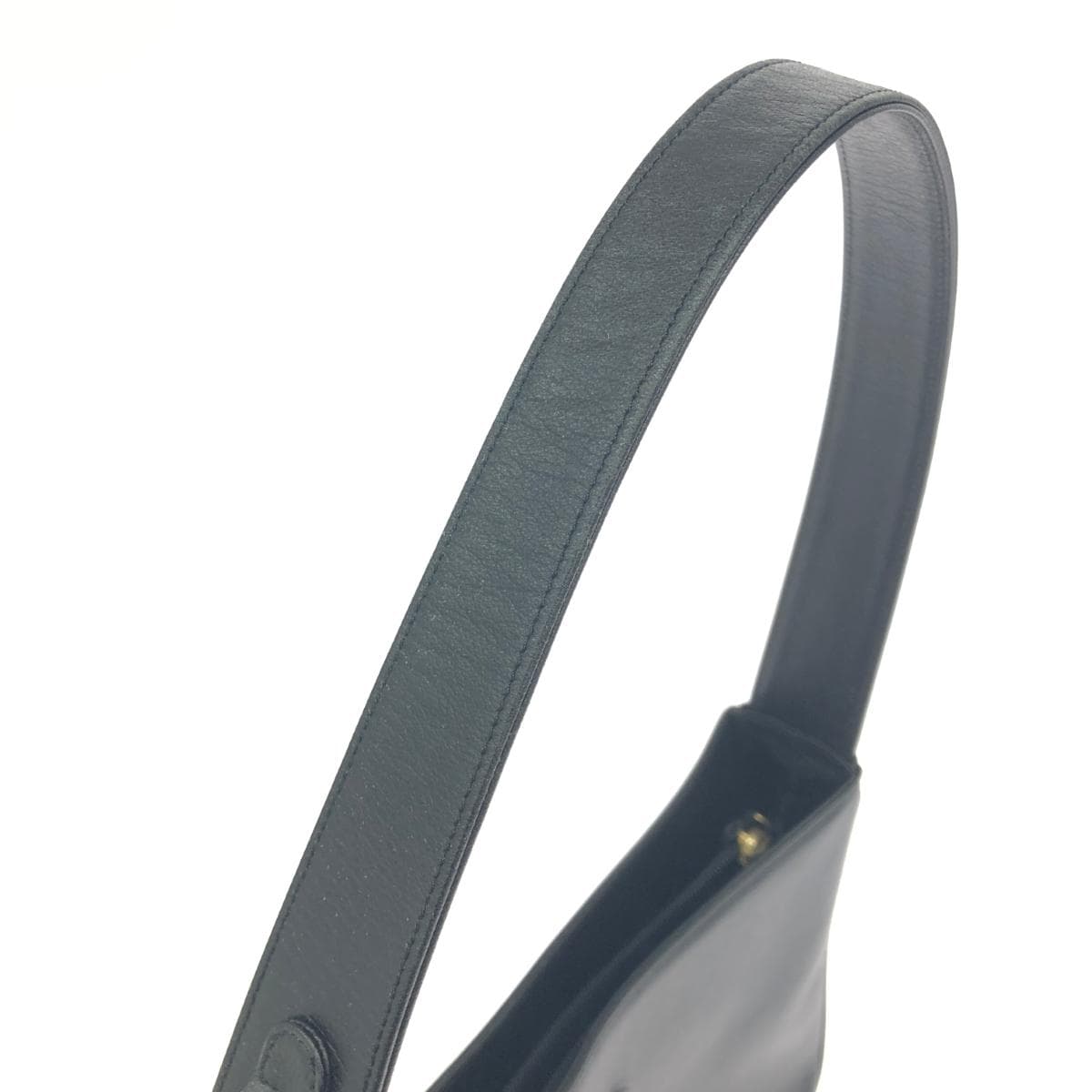 MILA SCHON Handbag Embossed M Logo Leather Black Women's 4