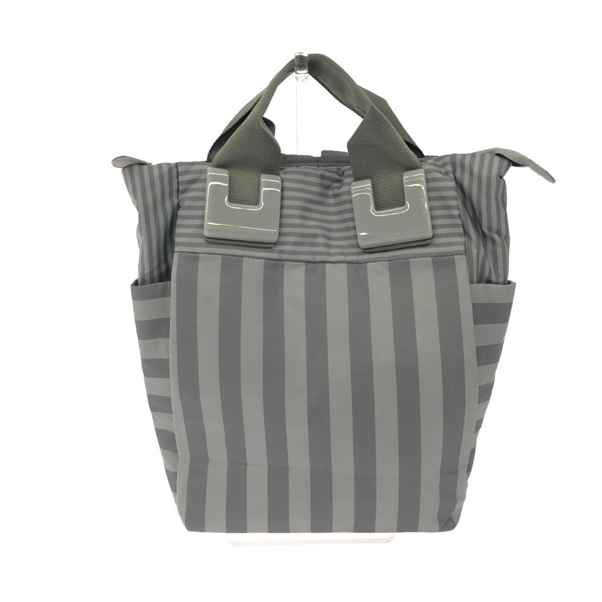 ear PAPILLONNER Backpack, resin parts, nylon, gray, ladies